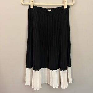 a new day • Black and White color block A-Line Skirt